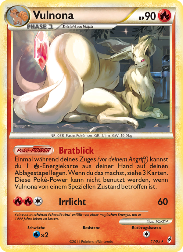 Vulnona 17 — Call of Legends (German Pokémon TCG card)