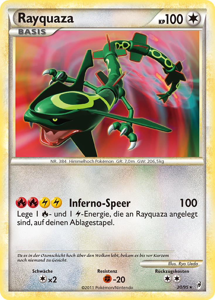 Rayquaza 20 — Ruf der Legenden (German Pokémon TCG card)