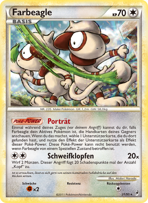Farbeagle 21 — Call of Legends (German Pokémon TCG card)