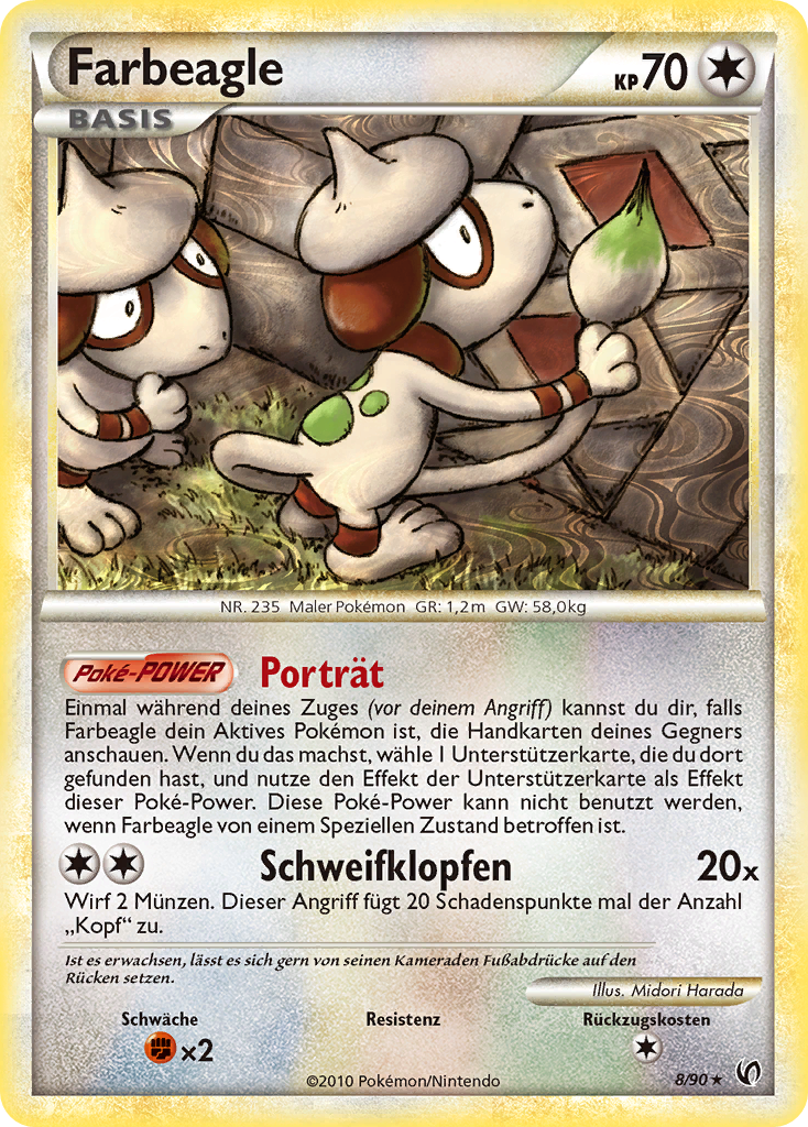 Farbeagle 21 — Ruf der Legenden (German Pokémon TCG card)