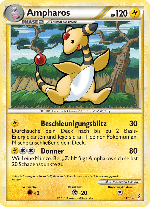 Ampharos 23 — Call of Legends (German Pokémon TCG card)