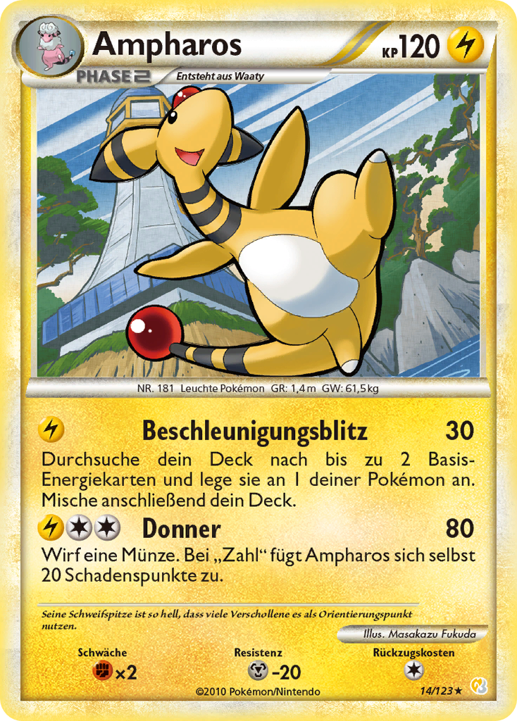 Ampharos 23 — Ruf der Legenden (German Pokémon TCG card)