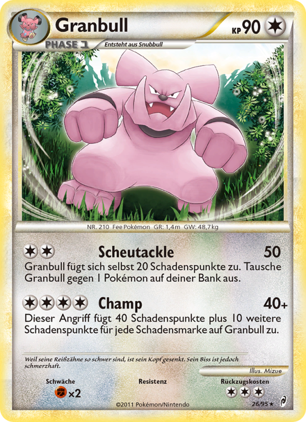 Granbull 26 — Call of Legends (German Pokémon TCG card)