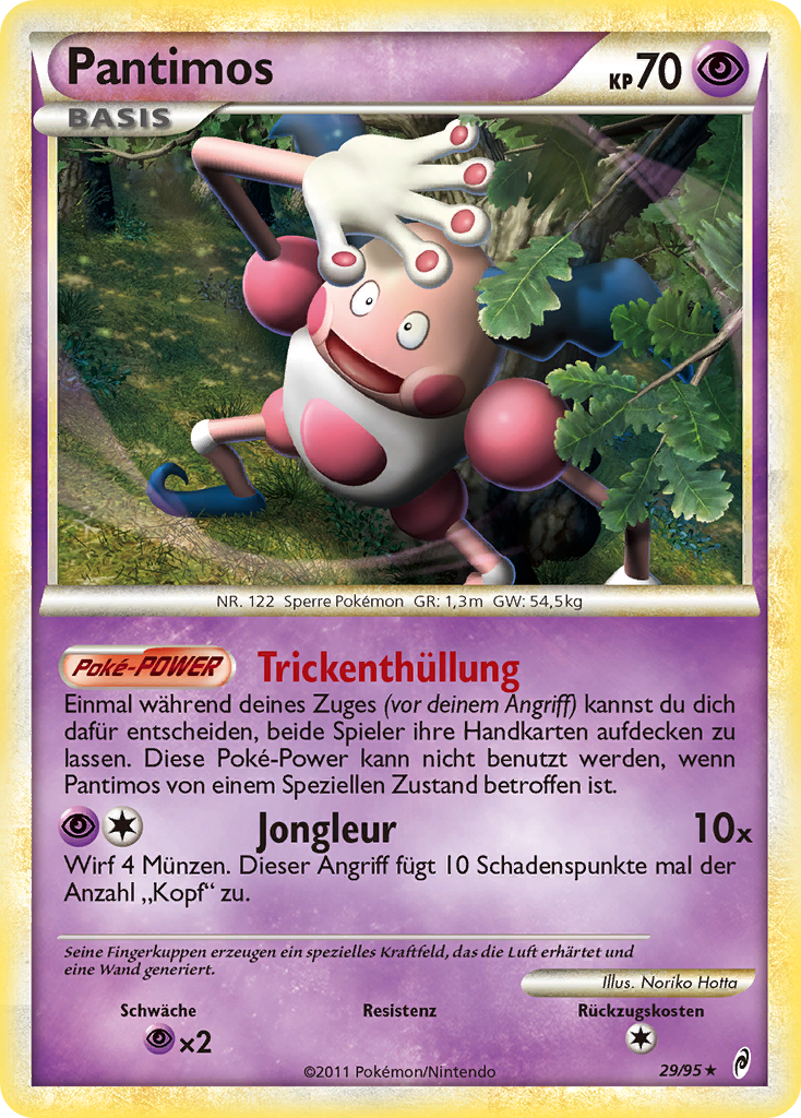 Pantimos 29 — Ruf der Legenden (German Pokémon TCG card)