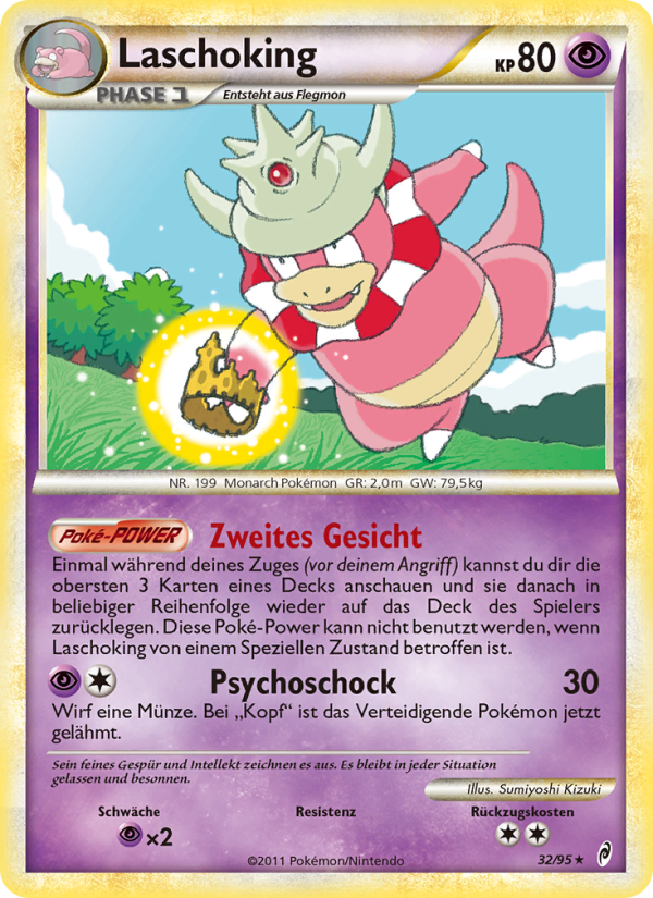 Laschoking 32 — Call of Legends (German Pokémon TCG card)