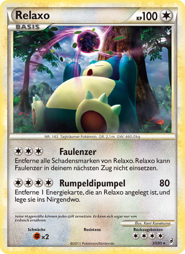 Relaxo 33 — Call of Legends (German Pokémon TCG card)
