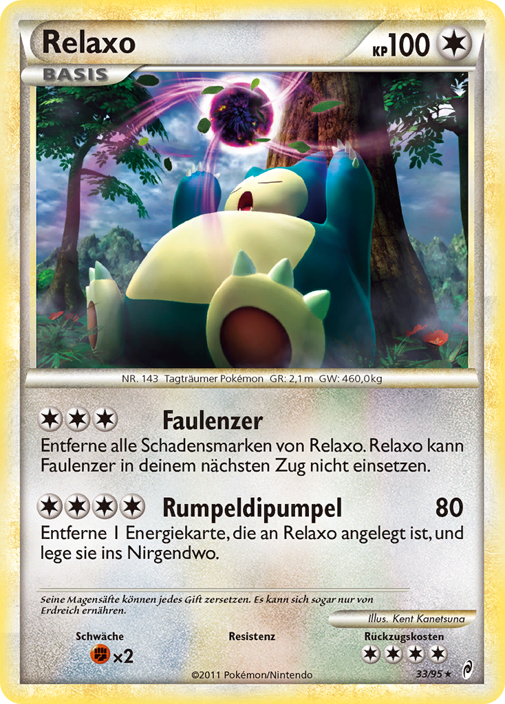 Relaxo 33 — Ruf der Legenden (German Pokémon TCG card)