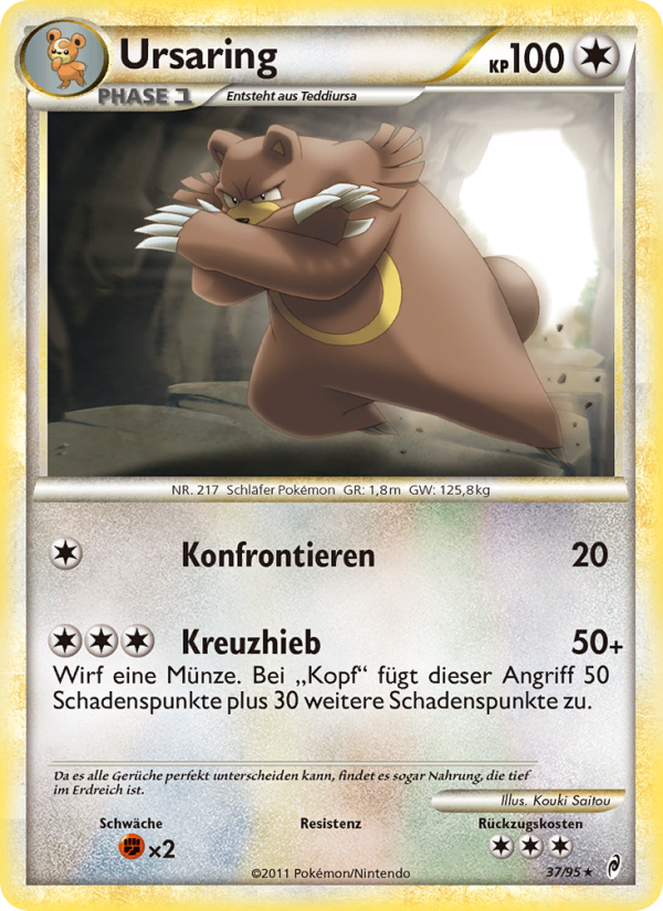 Ursaring 37 — Call of Legends (German Pokémon TCG card)