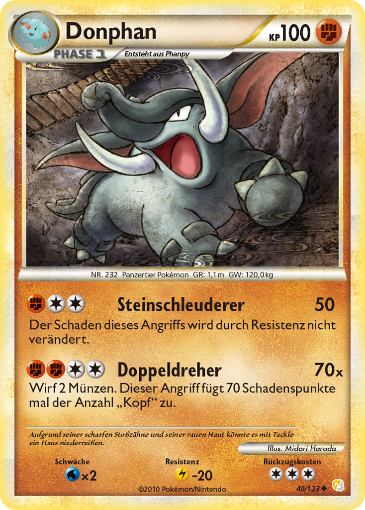 Donphan 42 — Ruf der Legenden (German Pokémon TCG card)
