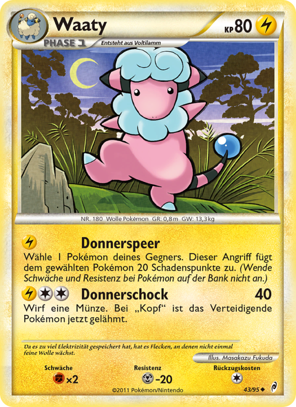 Waaty 43 — Call of Legends (German Pokémon TCG card)