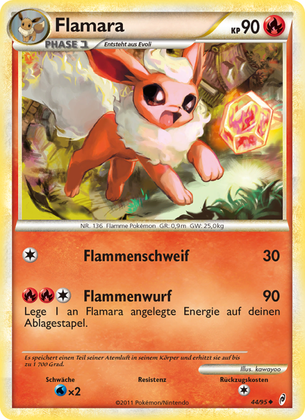 Flamara 44 — Call of Legends (German Pokémon TCG card)