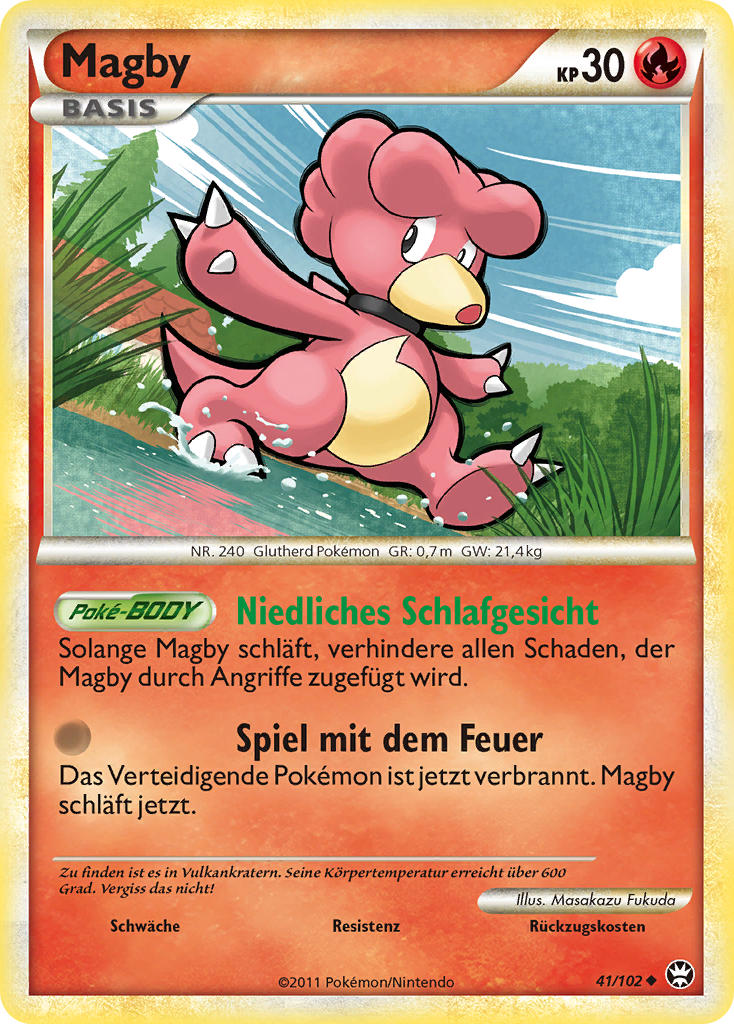 Magby 46 — Ruf der Legenden (German Pokémon TCG card)
