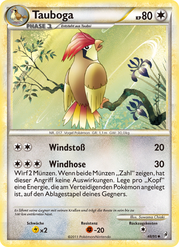 Tauboga 48 — Call of Legends (German Pokémon TCG card)