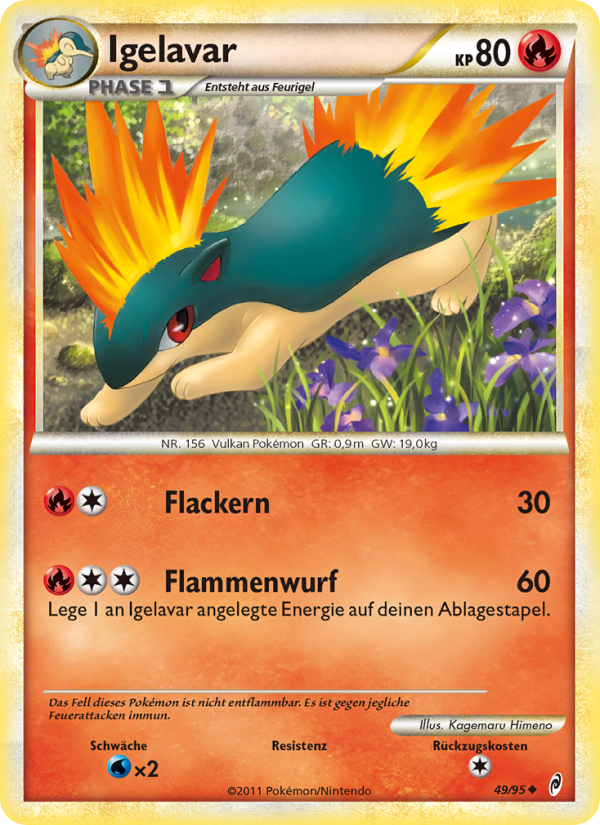 Igelavar 49 — Call of Legends (German Pokémon TCG card)