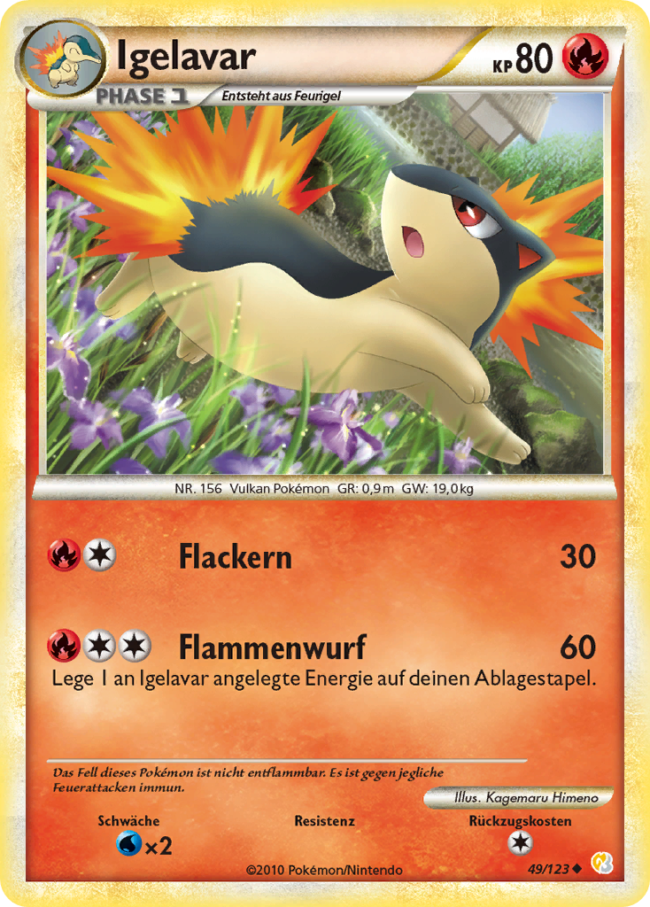 Igelavar 49 — Ruf der Legenden (German Pokémon TCG card)