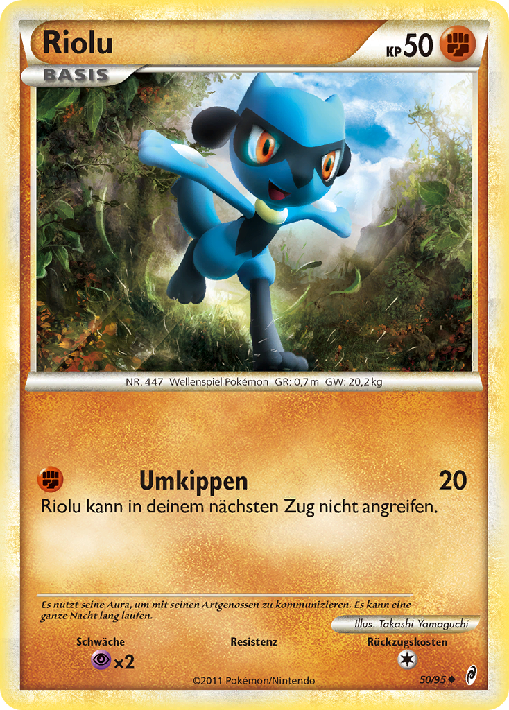 Riolu 50 — Ruf der Legenden (German Pokémon TCG card)