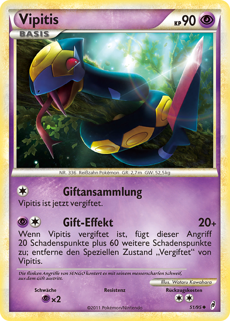 Vipitis 51 — Ruf der Legenden (German Pokémon TCG card)