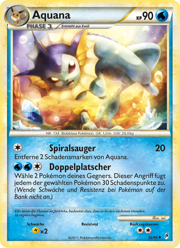 Aquana 52 — Call of Legends (German Pokémon TCG card)