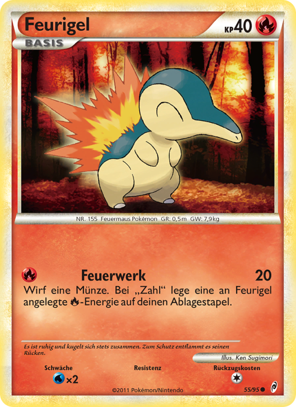 Feurigel 55 — Call of Legends (German Pokémon TCG card)