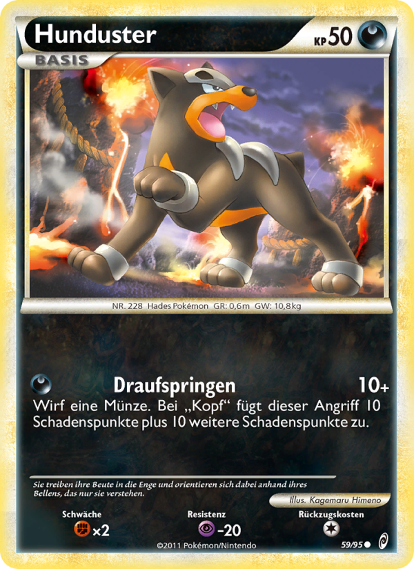 Hunduster 59 — Call of Legends (German Pokémon TCG card)