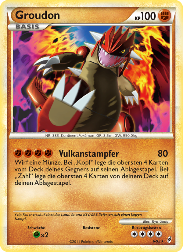 Groudon 6 — Call of Legends (German Pokémon TCG card)
