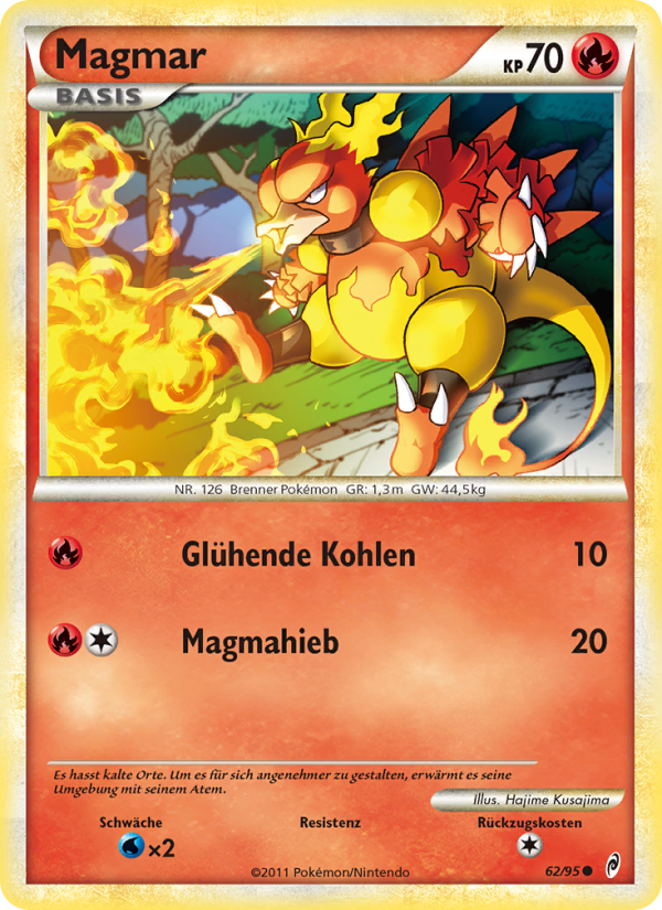 Magmar 62 — Call of Legends (German Pokémon TCG card)