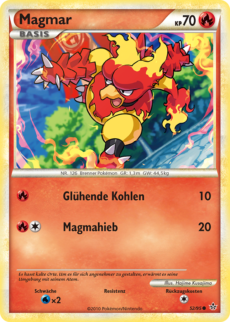 Magmar 62 — Ruf der Legenden (German Pokémon TCG card)