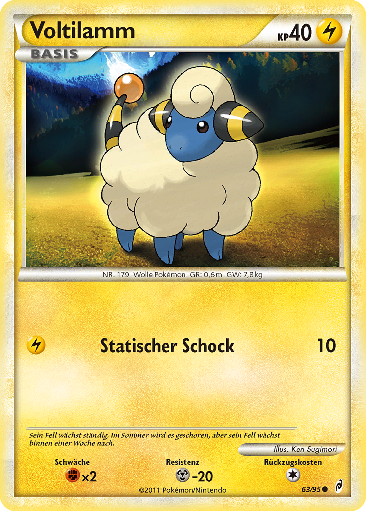 Voltilamm 63 — Ruf der Legenden (German Pokémon TCG card)