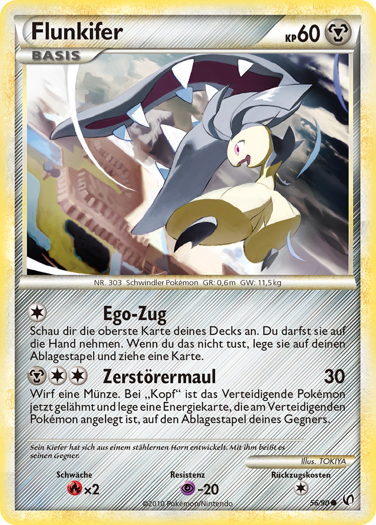 Flunkifer 64 — Ruf der Legenden (German Pokémon TCG card)