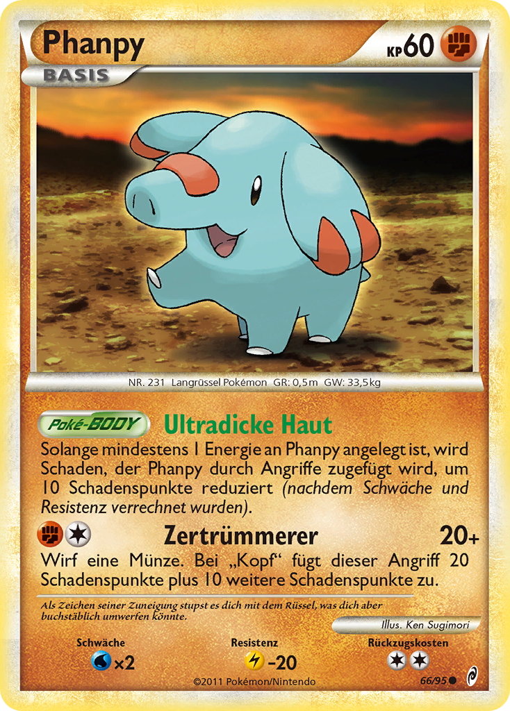 Phanpy 66 — Ruf der Legenden (German Pokémon TCG card)