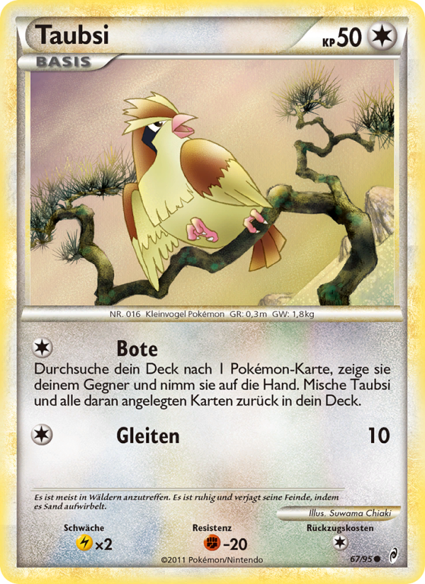 Taubsi 67 — Call of Legends (German Pokémon TCG card)
