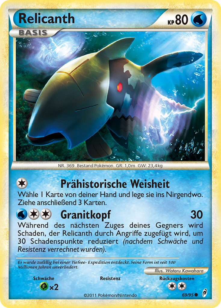 Relicanth 69 — Ruf der Legenden (German Pokémon TCG card)