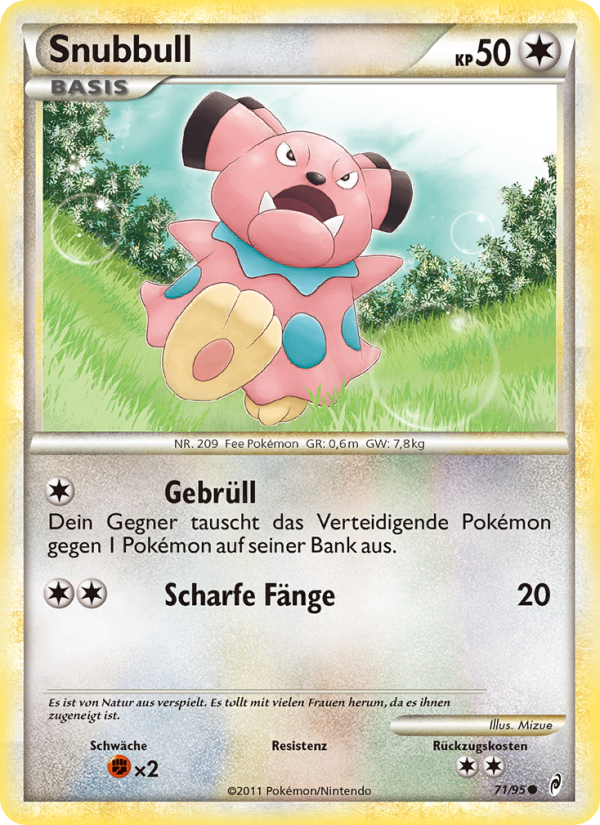 Snubbull 71 — Call of Legends (German Pokémon TCG card)