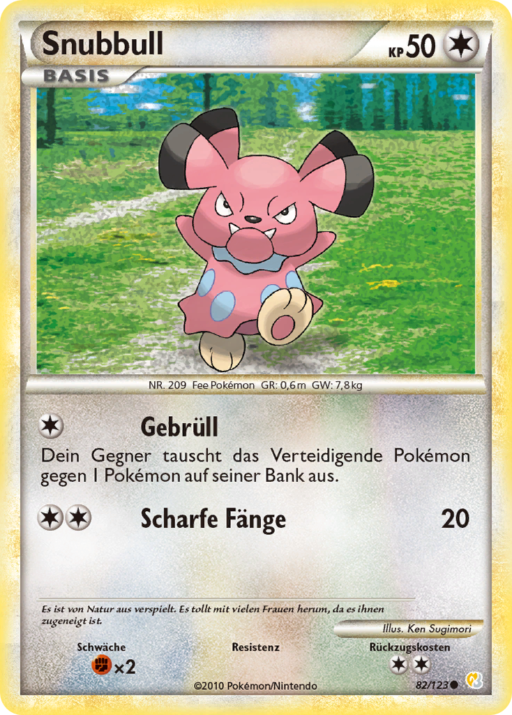 Snubbull 71 — Ruf der Legenden (German Pokémon TCG card)