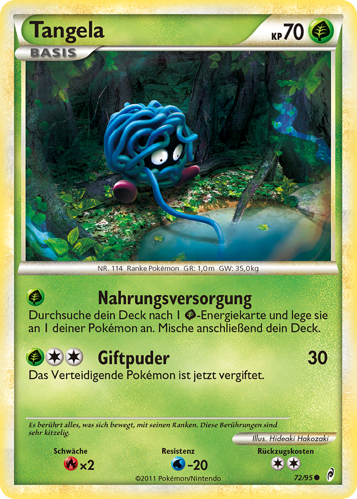 Tangela 72 — Ruf der Legenden (German Pokémon TCG card)