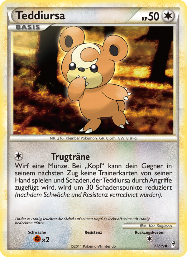 Teddiursa 73 — Call of Legends (German Pokémon TCG card)