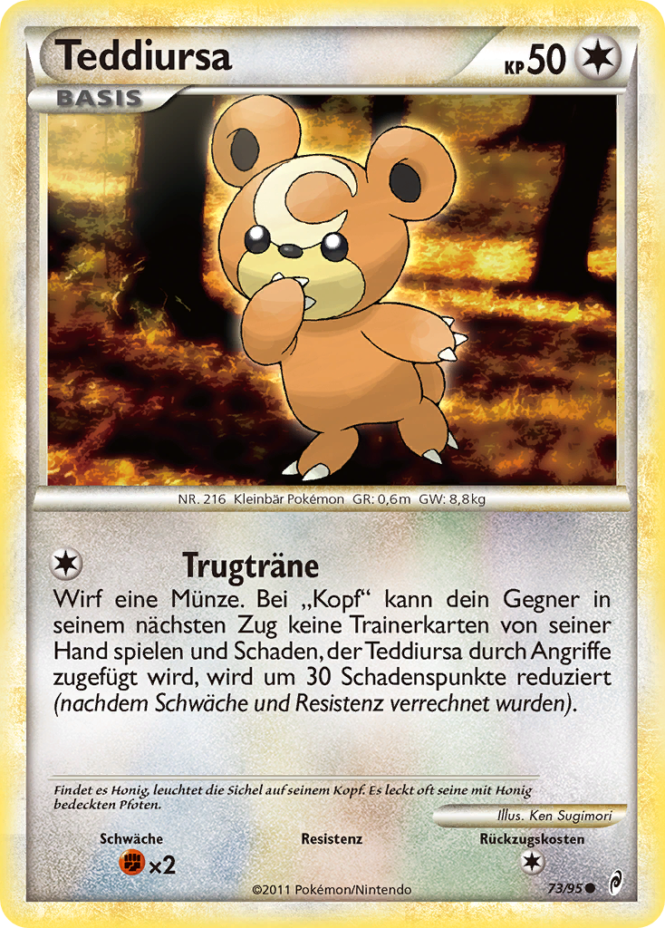 Teddiursa 73 — Ruf der Legenden (German Pokémon TCG card)