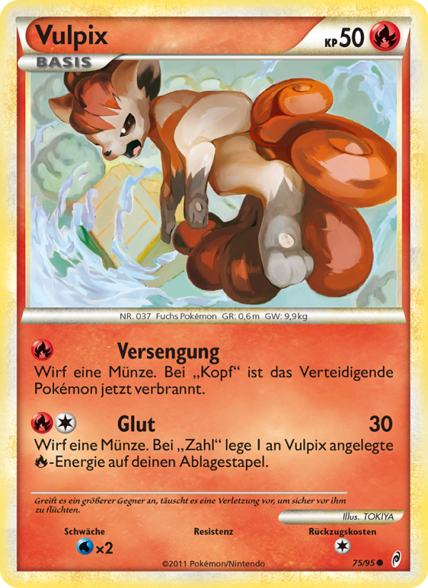 Vulpix 75 — Call of Legends (German Pokémon TCG card)