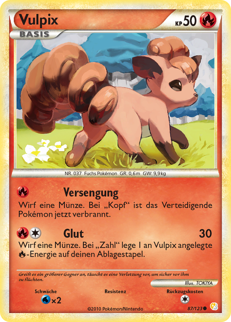 Vulpix 75 — Ruf der Legenden (German Pokémon TCG card)