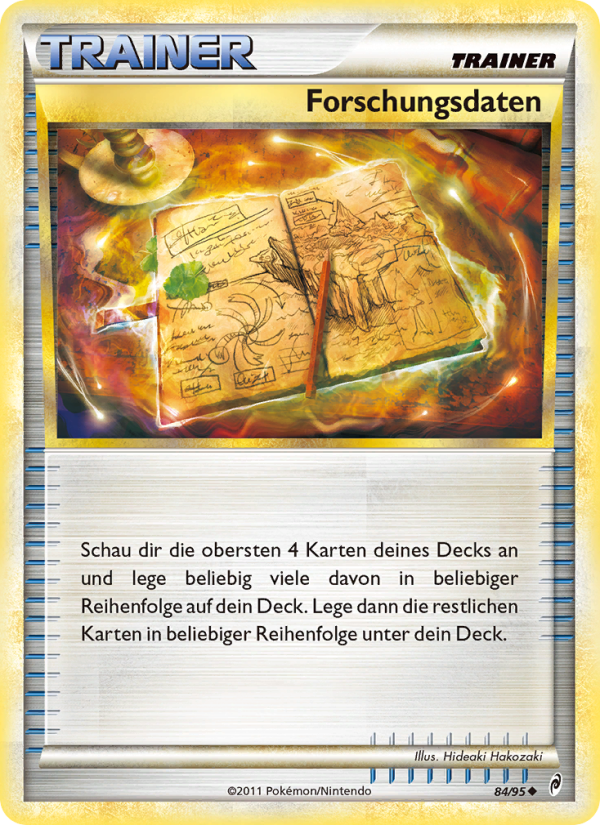 Forschungsdaten 84 — Ruf der Legenden (German Pokémon TCG card)