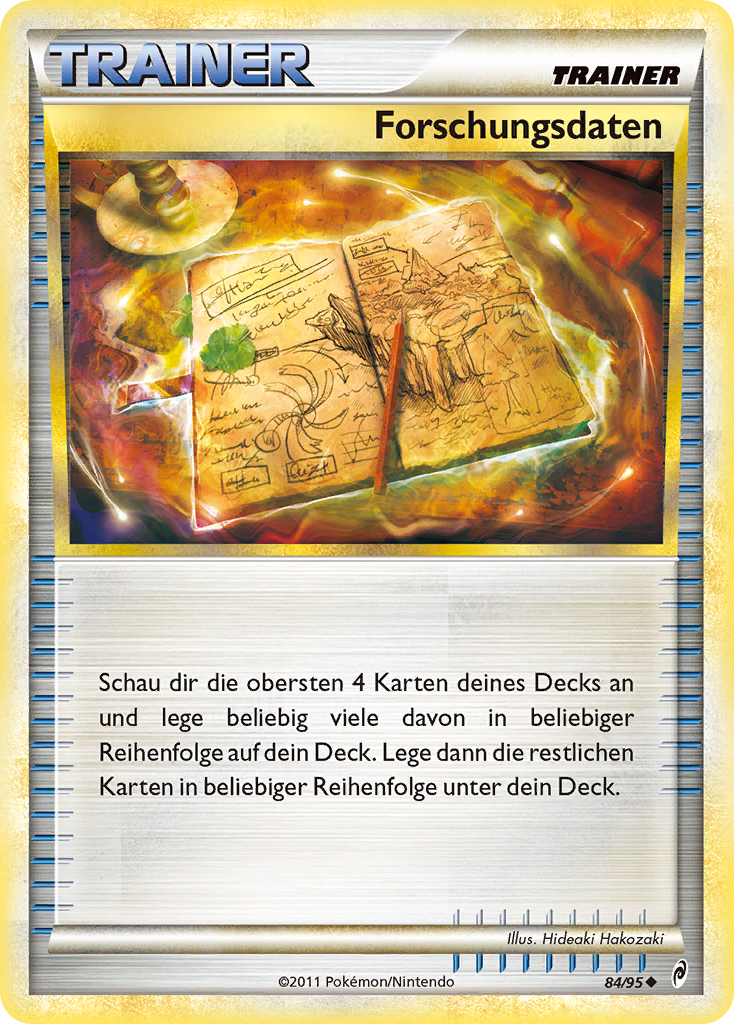 Forschungsdaten 84 — Ruf der Legenden (German Pokémon TCG card)