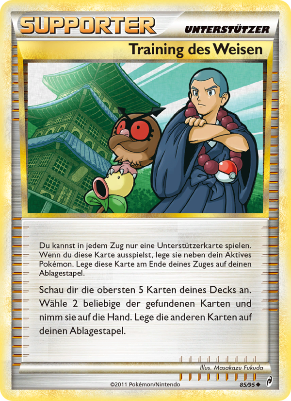 Training des Weisen 85 — Ruf der Legenden (German Pokémon TCG card)