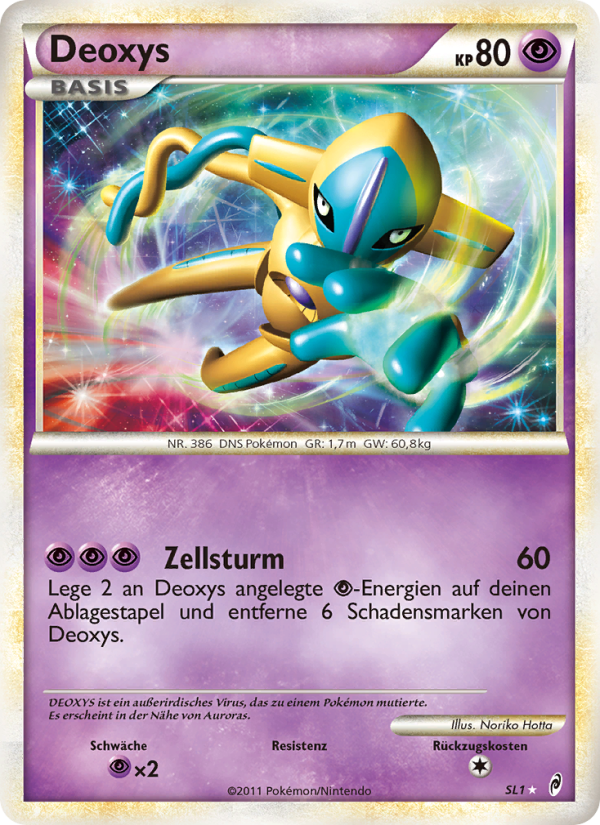 Deoxys SL1 — Call of Legends (German Pokémon TCG card)