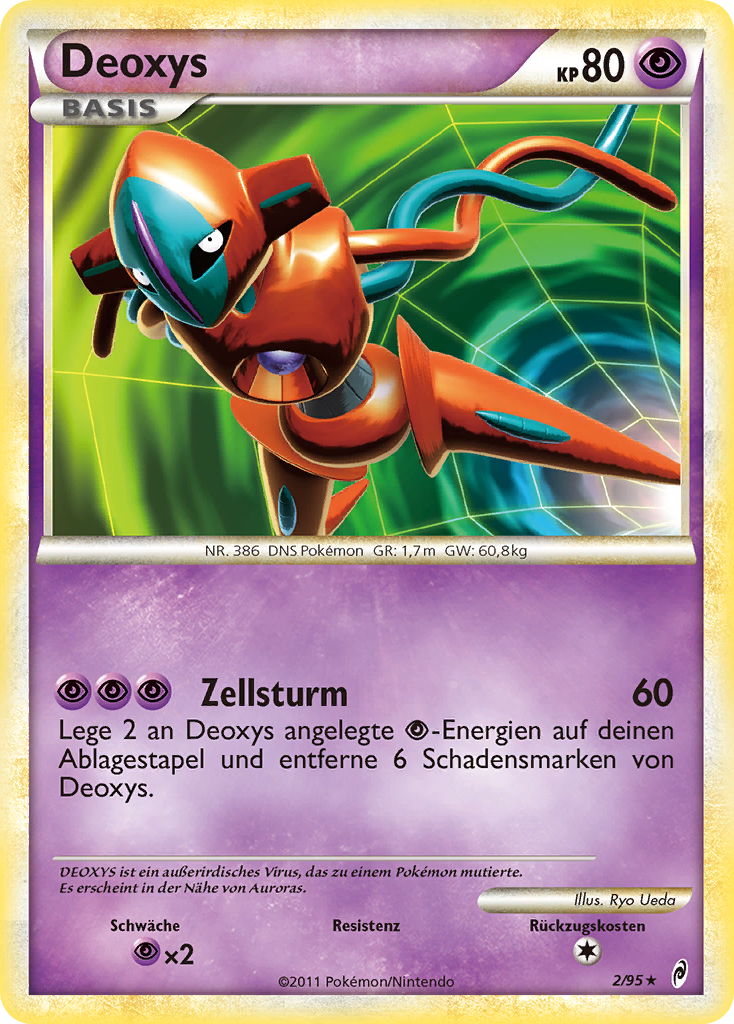 Deoxys SL1 — Ruf der Legenden (German Pokémon TCG card)