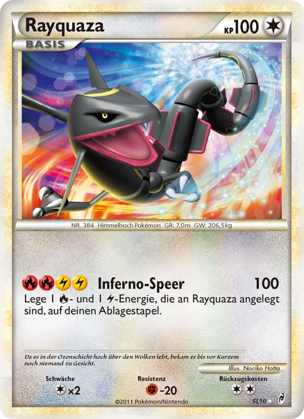 Rayquaza SL10 — Call of Legends (German Pokémon TCG card)