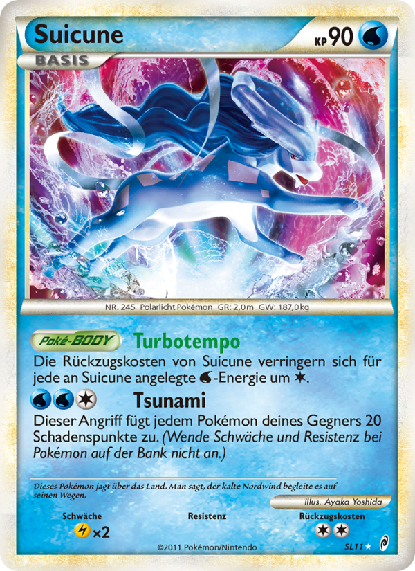 Suicune SL11 — Call of Legends (German Pokémon TCG card)