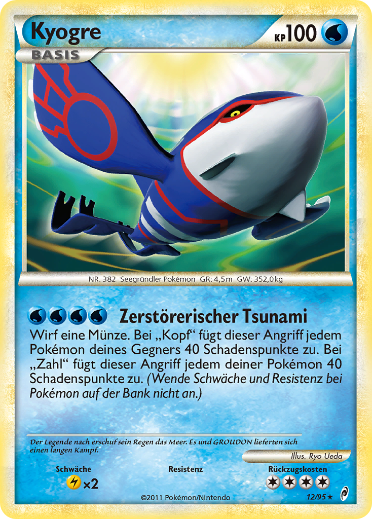 Kyogre SL6 — Ruf der Legenden (German Pokémon TCG card)