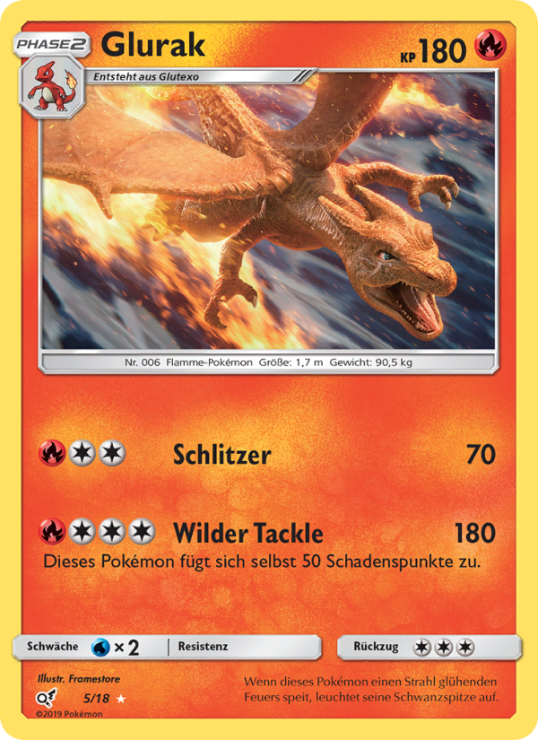 Glurak 5 — Detective Pikachu (German Pokémon TCG card)