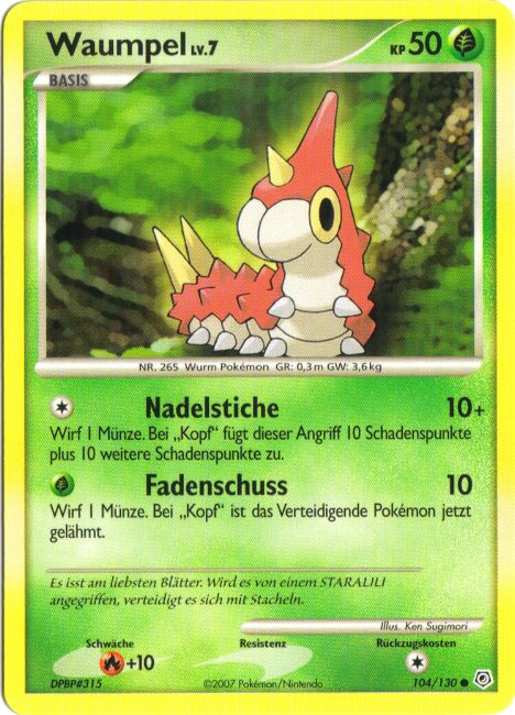 Waumpel 104 — Diamant & Perl (German Pokémon TCG card)