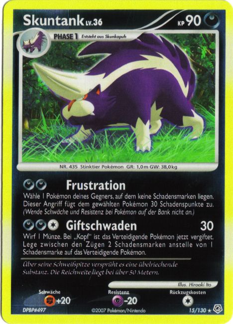 Skuntank 15 — Diamant & Perl (German Pokémon TCG card)